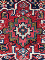 Square Small Navy Heriz Rug Mat / 3x3 Heriz Rug #3451