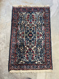 1930s Persian Dargazine Rug 2'7 x 4'2 Small Floral Garden Rug #4384