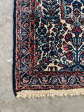 1930s Persian Dargazine Rug 2'7 x 4'2 Small Floral Garden Rug #4384