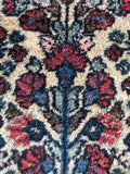 1930s Persian Dargazine Rug 2'7 x 4'2 Small Floral Garden Rug #4384
