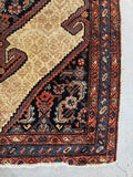 1920s Persian Rug with Poled Medallion on Ivory Ground / 3'5 x 4'10 Rug #4387