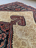 1920s Persian Rug with Poled Medallion on Ivory Ground / 3'5 x 4'10 Rug #4387