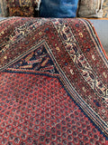 Antique 1920s Persian Rug / 4'5 x 6'2 Persian Rug #4389