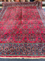 9'4 x 12' Antique Persian Tabriz Senneh Rug #3045