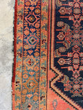 4x6 Coral and Teal Persian Malayer Rug #3214