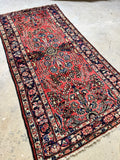 Small Vintage Floral Persian Rug / 3'3 x 6'6 Antique Persian Rug #3832