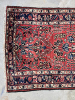 Small Vintage Floral Persian Rug / 3'3 x 6'6 Antique Persian Rug #3832