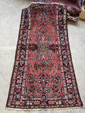 Small Vintage Floral Persian Rug / 3'3 x 6'6 Antique Persian Rug #3832