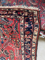 Small Vintage Floral Persian Rug / 3'3 x 6'6 Antique Persian Rug #3832