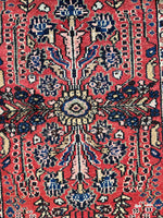Small Vintage Floral Persian Rug / 3'3 x 6'6 Antique Persian Rug #3832