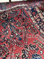 Small Vintage Floral Persian Rug / 3'3 x 6'6 Antique Persian Rug #3832