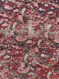 Worn Antique Persian Rug / 3'7 x 6'7 Ferahan Rug #3833