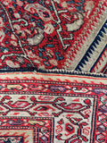 Worn Antique Persian Rug / 3'7 x 6'7 Ferahan Rug #3833