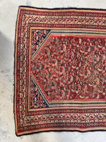 Worn Antique Persian Rug / 3'7 x 6'7 Ferahan Rug #3833