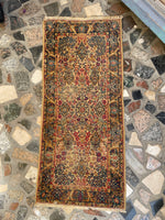 1'10 x 4' Antique Kerman Rug #3051 /  2x4 Vintage Rug