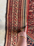 Worn Antique Persian Rug / 3'7 x 6'7 Ferahan Rug #3833