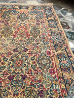 1'10 x 4' Antique Kerman Rug #3051 /  2x4 Vintage Rug