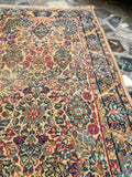 1'10 x 4' Antique Kerman Rug #3051 /  2x4 Vintage Rug