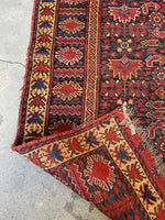 5x10 Worn Antique Rug #3200