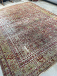 8'10 x 11'9 Worn Persian Mahal Rug #1512 / 9x12 vintage rug