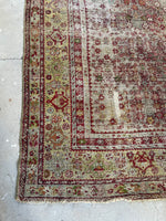 9x12 Worn Persian Mahal Rug / 9x12 Distressed Vintage Rug #1512