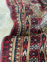 Antique Turkoman Rug / 4x7 Antique Rug #3202