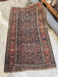 Small Tribal Antique Persian Area Rug / 4’ x 6’3 Bidjar Rug #4402