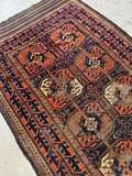 Small Nomadic Vintage Rug / 3' x 5'7 Persian Baluch Rug #4403