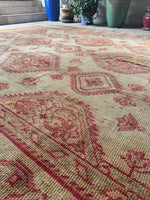 10x12 Vintage Rug / Antique Donegal Oushak Rug #2512