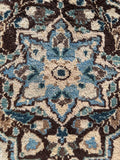 10x13 Ivory and Blue Antique Persian Rug #4284
