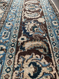 10x13 Ivory and Blue Antique Persian Rug #4284