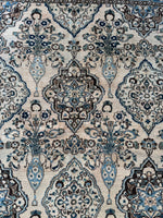 10x13 Ivory and Blue Antique Persian Rug #4284