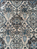10x13 Ivory and Blue Antique Persian Rug #4284