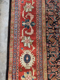 Antique Persian Navy Rust Mahal Rug / 10'1 x 16'5 Rug #4285 / 10x16 Vintage Persian Rug / 10x17 Vintage Rug