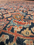 Antique Persian Navy Rust Mahal Rug / 10'1 x 16'5 Rug #4285 / 10x16 Vintage Persian Rug / 10x17 Vintage Rug