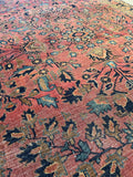 4’4 x 6’5 Antique Battered and Bruised Persian Sarouk rug #575