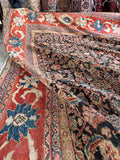 Antique Persian Navy Rust Mahal Rug / 10'1 x 16'5 Rug #4285 / 10x16 Vintage Persian Rug / 10x17 Vintage Rug