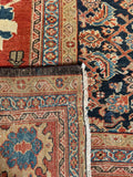 Antique Persian Navy Rust Mahal Rug / 10'1 x 16'5 Rug #4285 / 10x16 Vintage Persian Rug / 10x17 Vintage Rug
