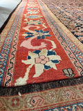 Antique Persian Navy Rust Mahal Rug / 10'1 x 16'5 Rug #4285 / 10x16 Vintage Persian Rug / 10x17 Vintage Rug