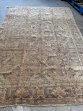 7x10 Neutral Vintage Turkish Rug  #4287