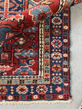 Small Antique Persian Scatter Rug / 3'1 x 4'5 Gharajeh Rug #4399ML