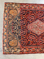 Small Vintage Rug / 3'5 x 5' Antique Persian Senneh Rug #3067ML