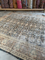 Worn Persian Rug / 10x13 Antique Distressed Rug #3567