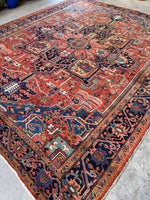 10x12 Antique Persian Heriz Rug #3069