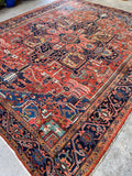 10x12 Antique Persian Heriz Rug #3069