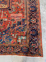 10x12 Antique Persian Heriz Rug #3069