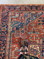 10x12 Antique Persian Heriz Rug #3069