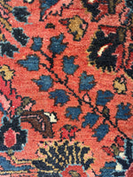 9x12 Antique Persian Coral Blush Rug #3208