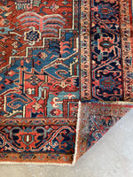 10x12 Antique Persian Heriz Rug #3069
