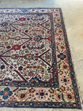 9x12 Antique Ivory Persian Rug #3209